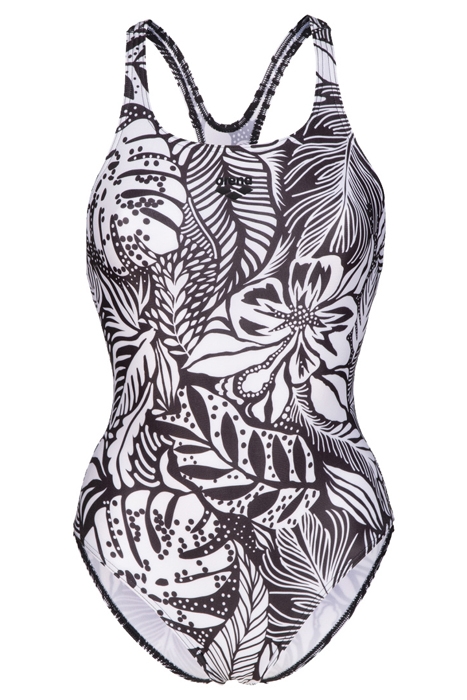 WOMEN'S SWIMSUIT SWIM PRO BACK ALLOVER BLACK MULTI 4