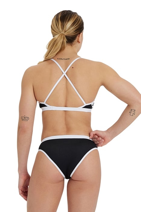 WOMEN'S ARENA ICONS BIKINI CROSS BACK SO BLACK-WHITE 2