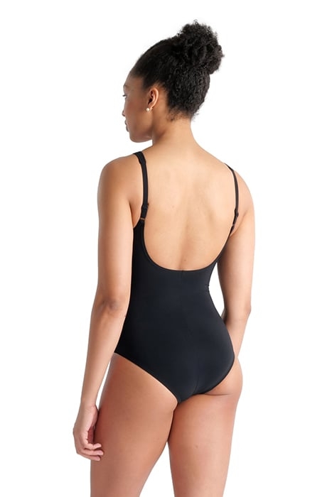 WOMEN'S BODYLIFT SWIMSUIT LOLA U BACK PA BLACK-ROSE VIOLET 2