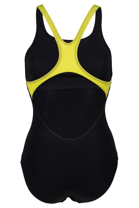 WOMEN'S SWIMSUIT SWIM PRO BACK GRAPHIC L BLACK-SOFT GREEN 2