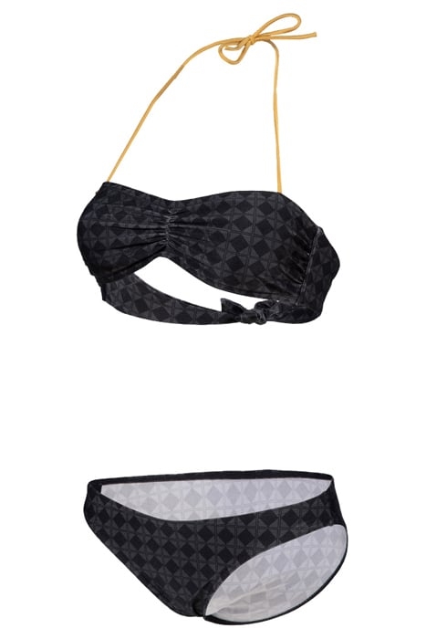 WOMEN'S ARENA 50TH BIKINI BANDEAU BLACK MULTI-GOLD 6