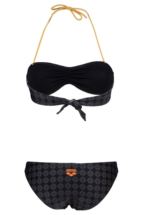 WOMEN'S ARENA 50TH BIKINI BANDEAU BLACK MULTI-GOLD 5