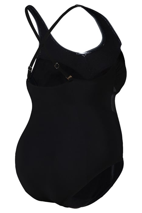 W ISABEL LIGHT CROSS BACK ONE PIECE PLUS BLACK-WHITE 6