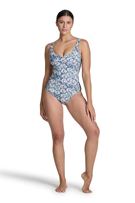 WOMEN'S BODYLIFT CHIARA SWIMSUIT WING B BLACK-TURQUOISE MULT 3