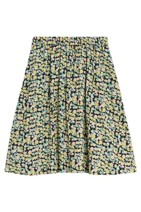 SARAH ECO VERO KNEE SKIRT NAVY PRINTED 2