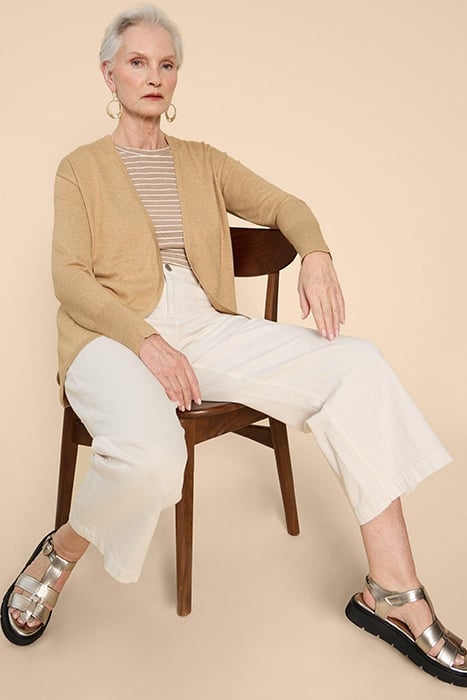 LEAH LONGLINE CARDI LIGHT NATURAL 4