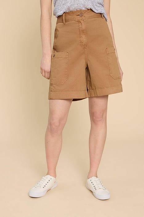 CARLIE CARGO SHORTS DARK NATURAL 1