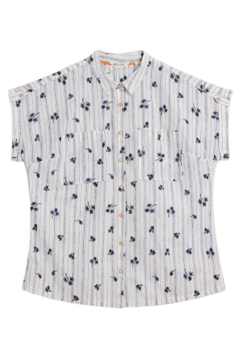 ELLIE STRIPE EMBROIDERED SHIRT IVORY 2