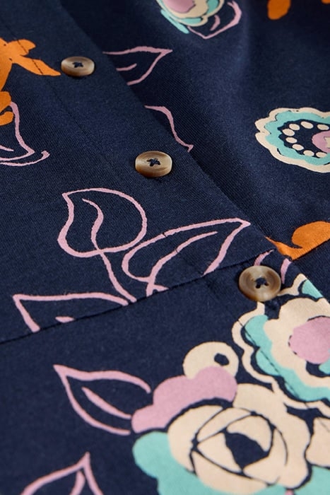 RUA JERSEY SHIRT DRESS NAVY PRINT 2