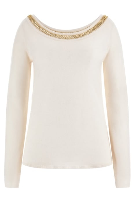 JULIA BOAT NECK CHAI PALE SWEATER PEARL 4
