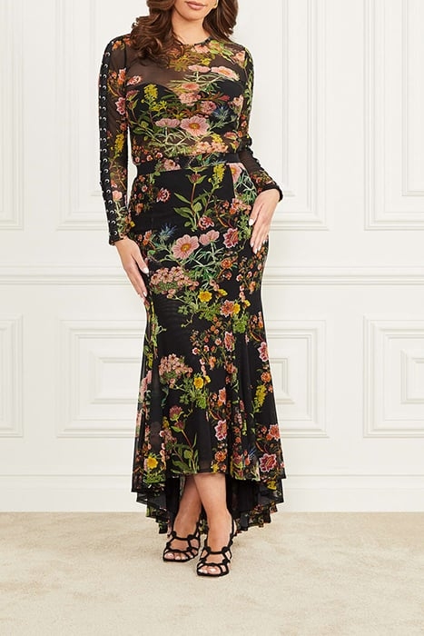 LEWIS MESH TOP BLACK BEAUTY BLOUSE PRINT 3