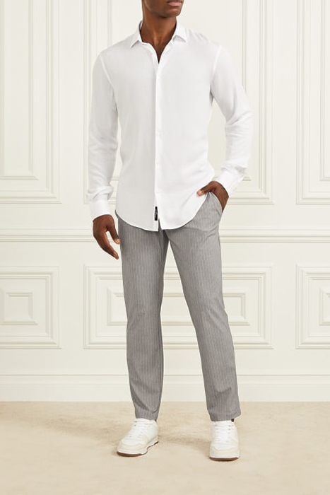 BENNY NEW COLLAR PAU PURE CASUAL SHIRT WHITE 3