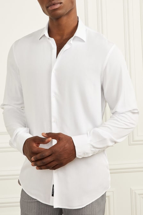 BENNY NEW COLLAR PAU PURE CASUAL SHIRT WHITE 4