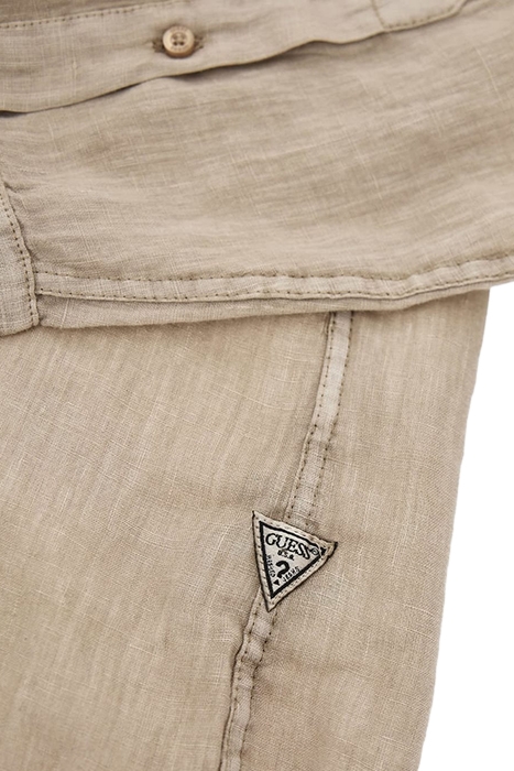 LS ISLAND LINEN EMBRO SHIRT NEUTRAL SAND MULTI 7