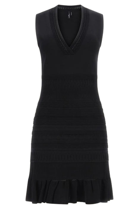 SYRIA SL V NECK DRES JET BLACK A996 5