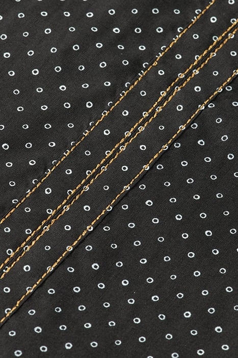 BALLOON SLEEVE EMBROIDERED TOP POLKA EVENING BLACK 8