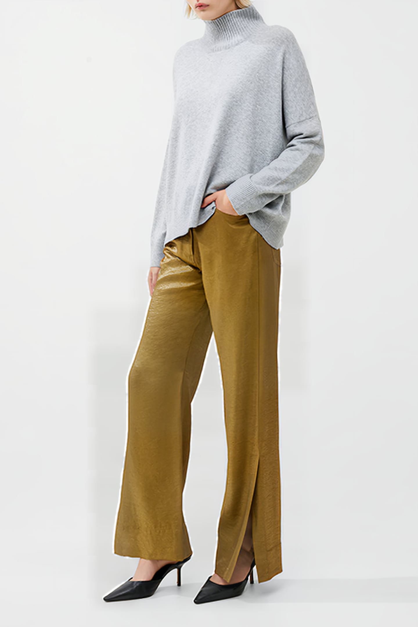 JEANIE VHARI SUST ROLL NK JMPR BLACK 8