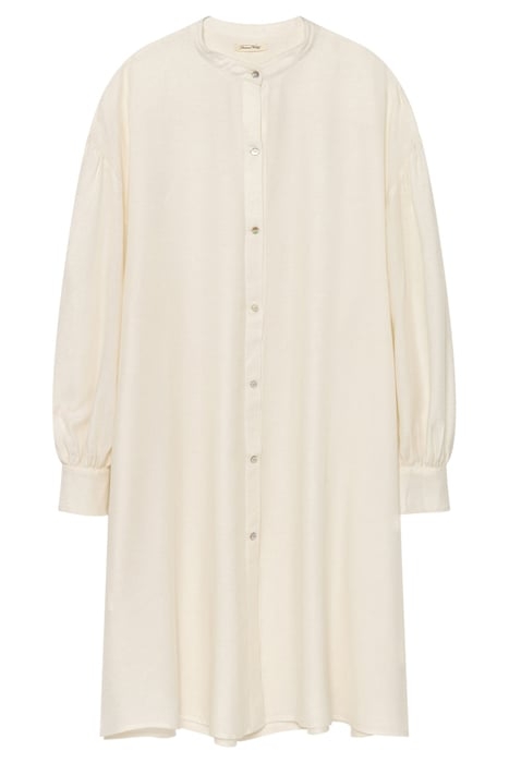 MAO COLLAR MIDI SHIRT DRESS ECRU 4