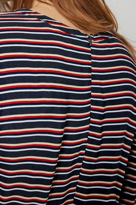 SHORT LEEVES ROUND COLLAR PRINTED DRESS ZAC 5