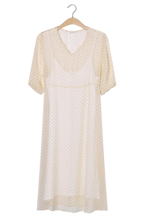 A-LINE V-NECK PRINTED MIDI DRESS AFRICA 1