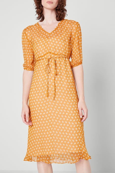 A-LINE V-NECK PRINTED MIDI DRESS ELIANE 1