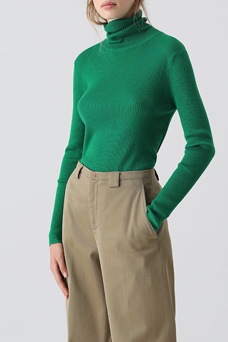 SLIM ROLLI LONG SLEEVE KNITS GREEN PATINA 1