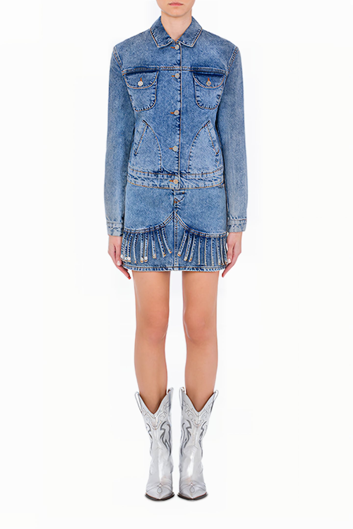 RECYCLED BLUE DENIM JACKET BLUE 1