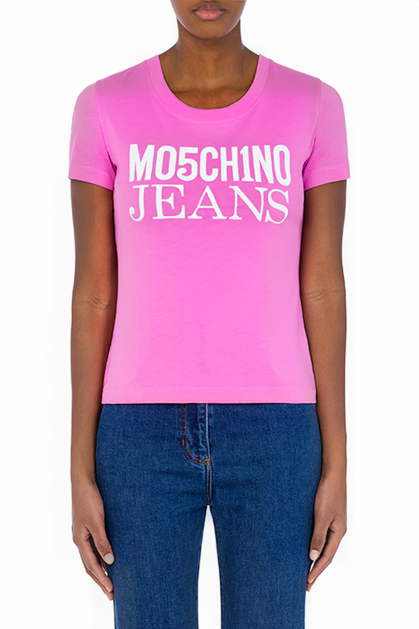 LOGO PRINT JERSEY T-SHIRT PINK 1