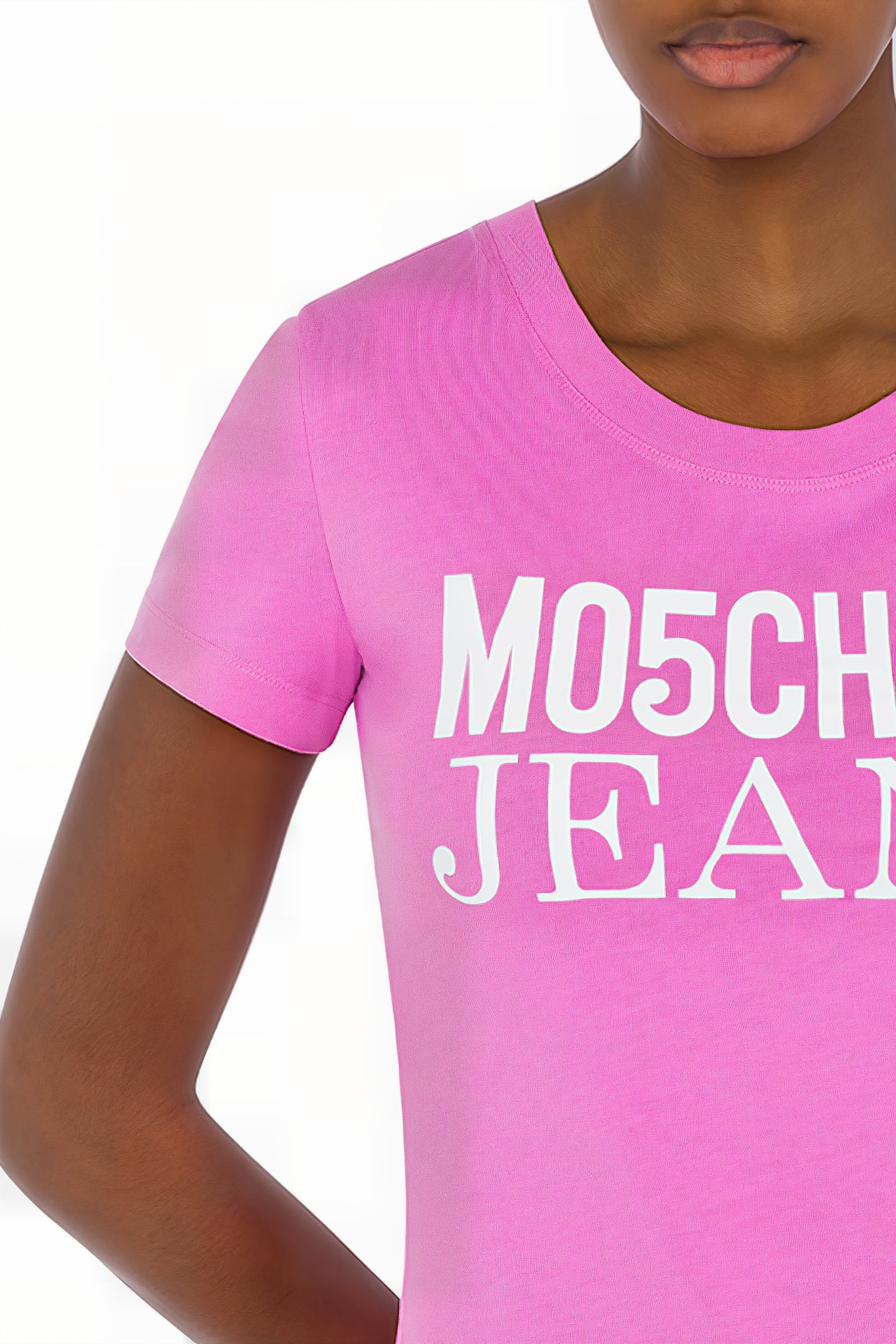 LOGO PRINT JERSEY T-SHIRT PINK 4