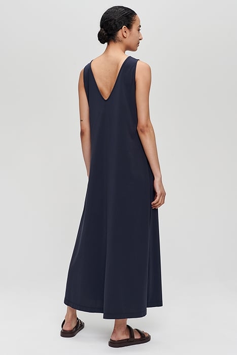 SLEEVELESS V NECK DRESS JAPAN BLUE 2