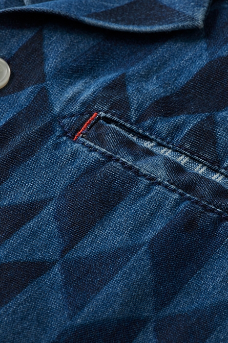 BOYS LIGHTWEIGHT DENIM ALL-OVER PRINTED SHORT-SLEEVED SHIRT 7