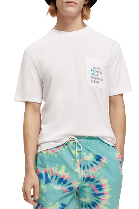 COTTON/LYOCELL ARTWORK TEE WHITE 1