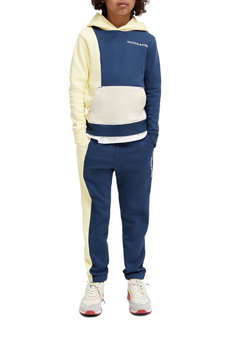 BOYS REGULAR FIT COLOURBLOCK HOODIE IN ORGANIC COTTON STORM 5