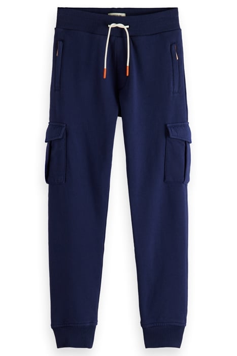 BOYS CARGO SWEATPANTS IN ORGANIC COTTON MARINE BLUE 4