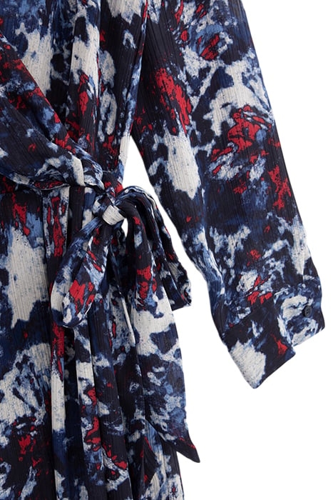 NAVY RECYCLED DRESS WITH BATIK FLOWER PRINT 5