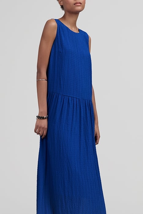 COBALT RECYCLED WAFFLE FABRIC LONG DRESS 3