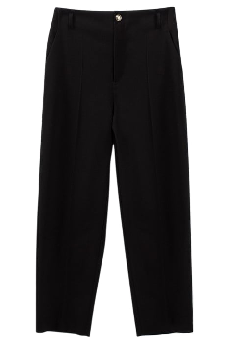 BLACK STRAIGHT SUIT TROUSERS 4