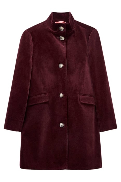 KARLA VELVET COAT DARK PLUM 1