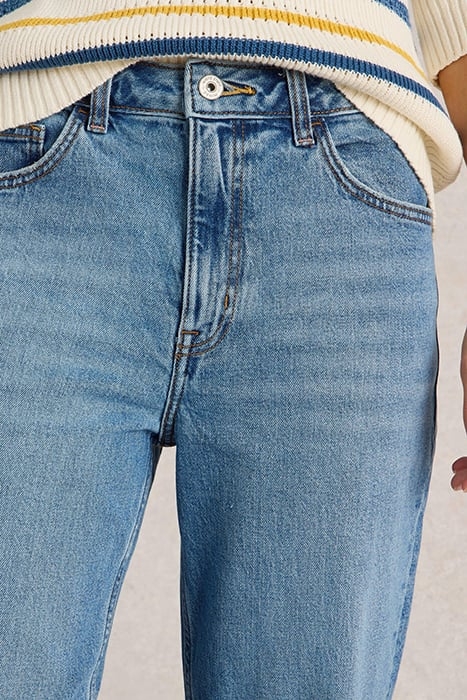 CHARLIE STRAIGHT CROP JEAN MID DENIM 5