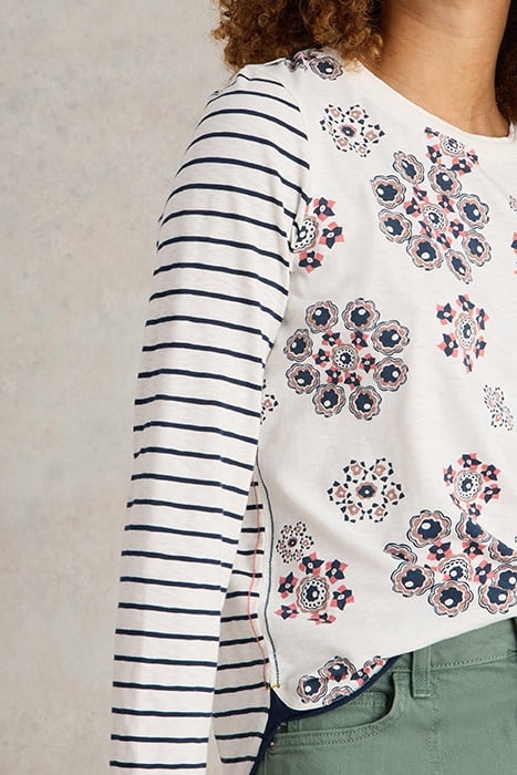 CLARA LS TEE NATURAL PRINT 5