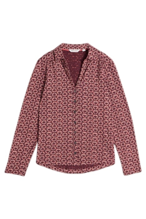 ANNIE JERSEY SHIRT CLARET MULTI 3