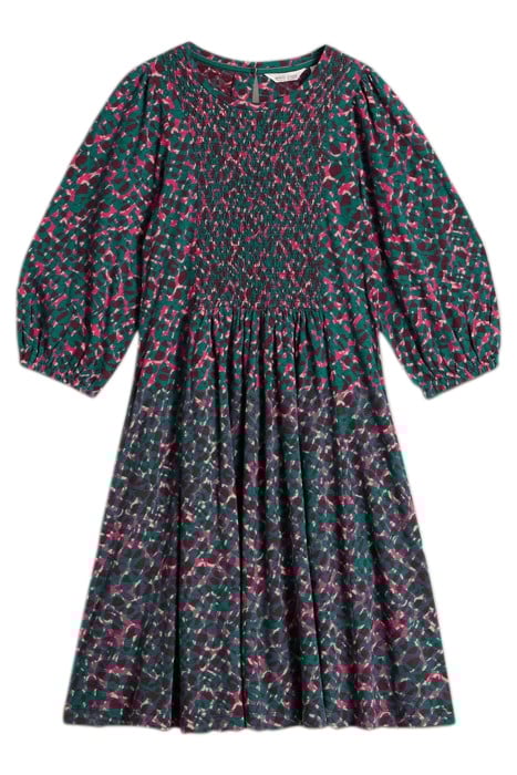 MAEVA JERSEY DRESS TEAL PRINT 2