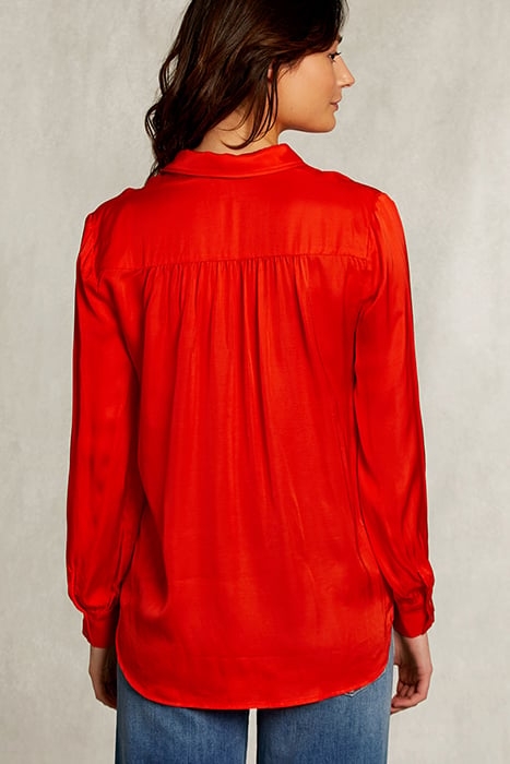 ORANGE VISCOSE BLOUSE WITH BUTTONS RED 2
