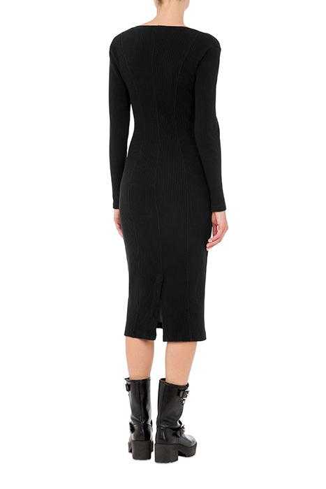 RECYCLED COTTON AND DENIM DRESS BLACK 2