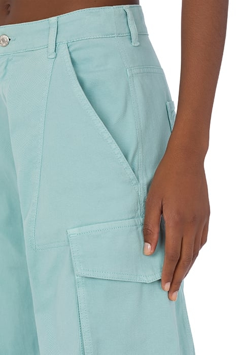 HEART STITCHINGS COTTON DRILL TROUSERS BLUE 4