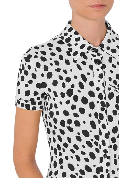 LEOPARD PRINT SHIRT DRESS WHITE 4