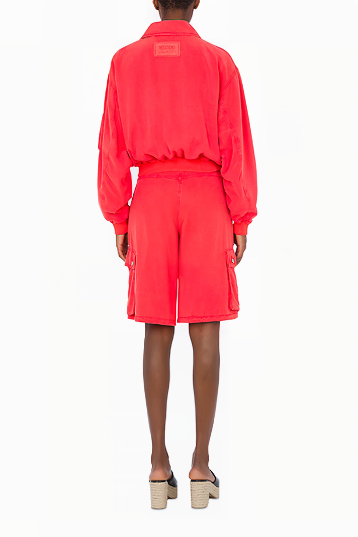 GARMENT-DYED LYOCELL BOMBER JACKET RED 2