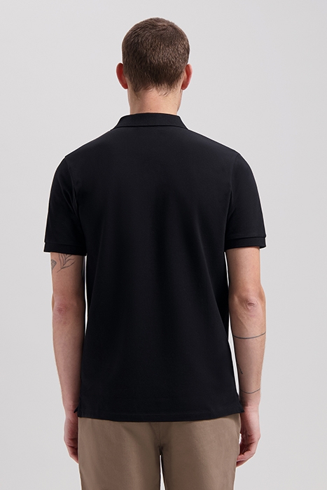 DS_BOWIE V- NECK POLO BLACK BLACK 2