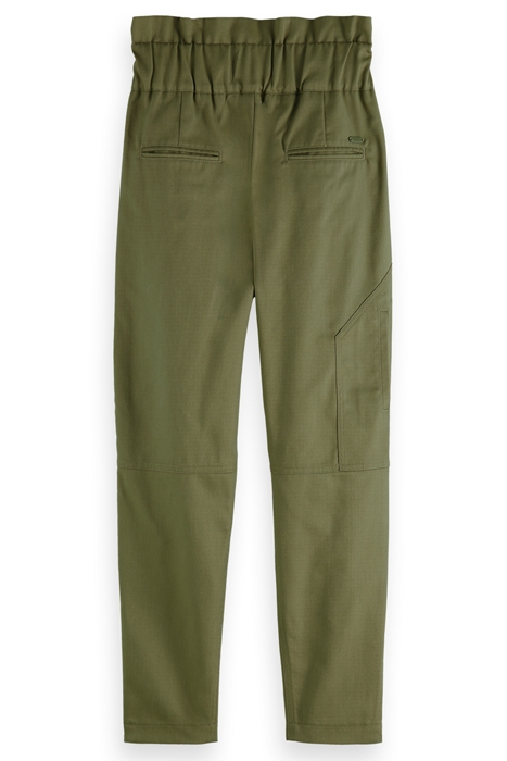GIRLS PAPER BAG CARGO PANTS IN CLEAN TWILL ARMY 2