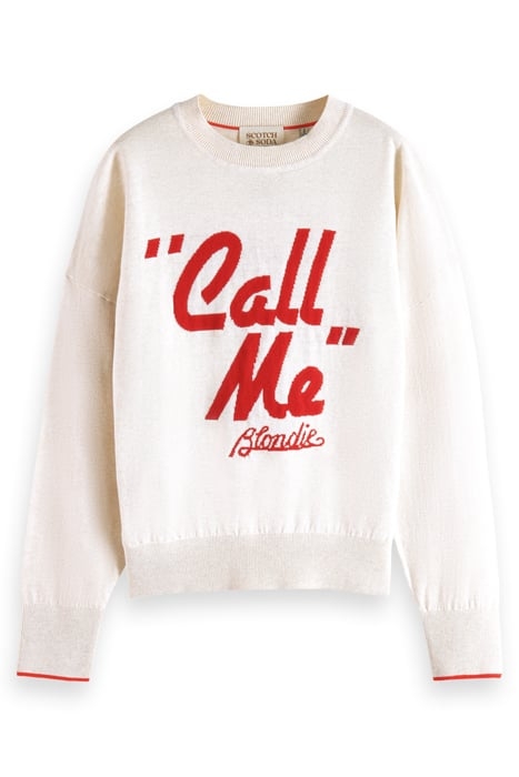 BLONDIE INTARSIA PULLOVER ECRU MELANGE 4